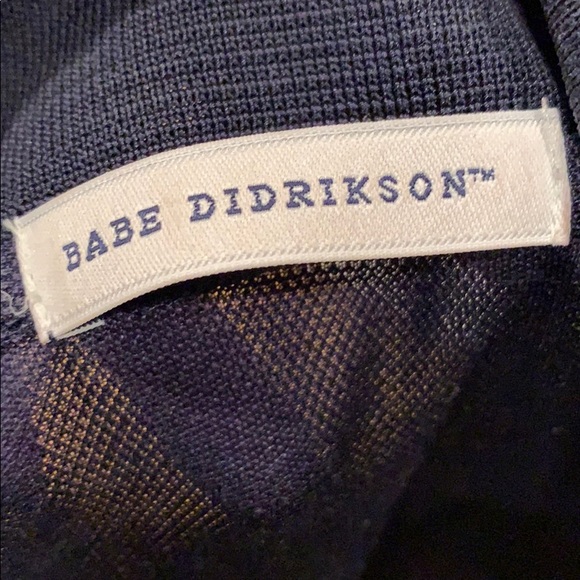 Babe Didrikson navy silk long sleeve top - Picture 5 of 6